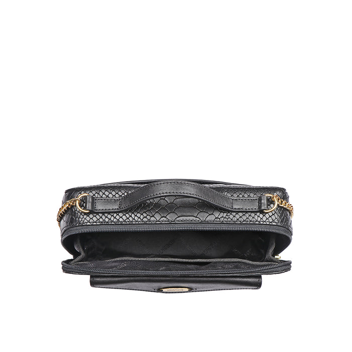 Lilac 02 Sb Black Leather Satchel