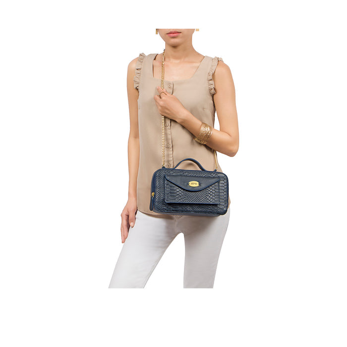 Lilac 02 Sb Blue Leather Satchel