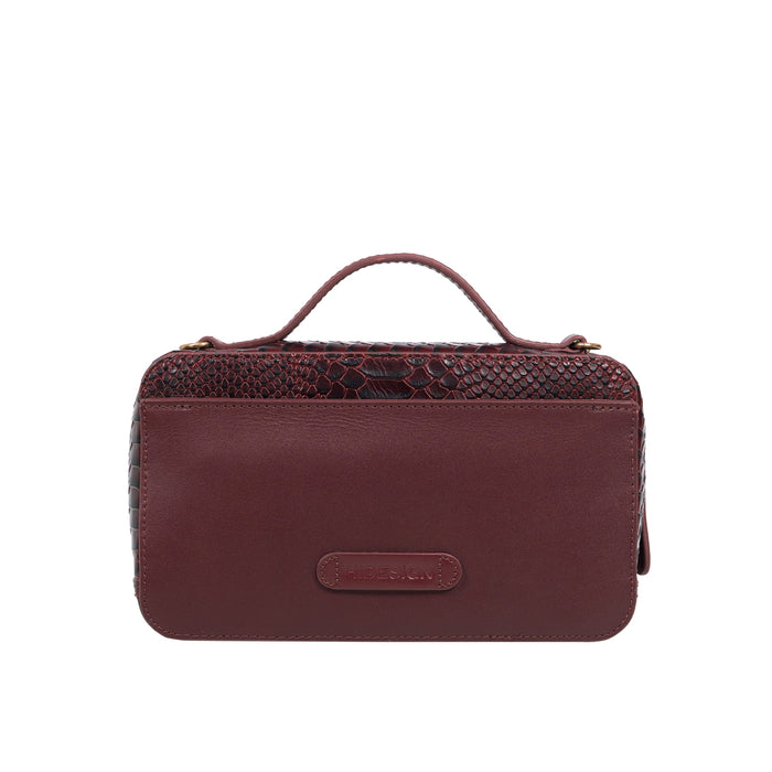 Lilac 02 Sb Red Leather Satchel