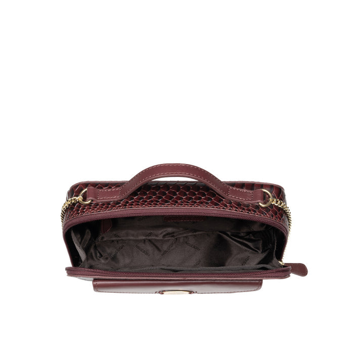Lilac 02 Sb Red Leather Satchel