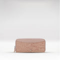 Lilac W1 Sb Pink Leather Double Zip Around Wallet