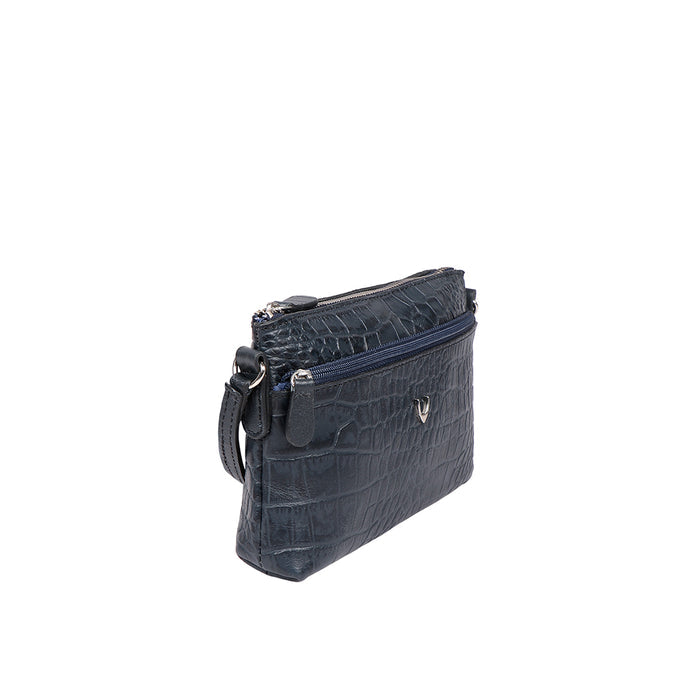 Lima 01 Blue Leather Sling Bag