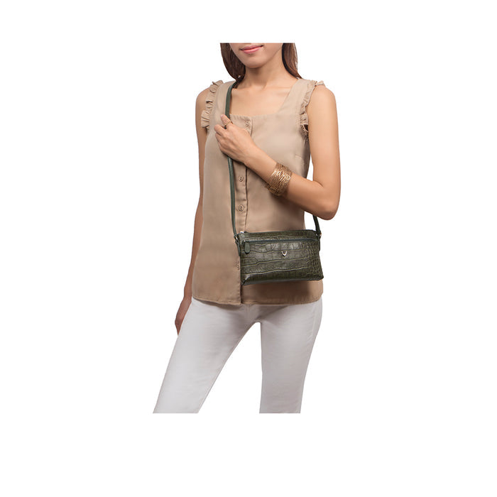Lima 01 Green Leather Sling Bag