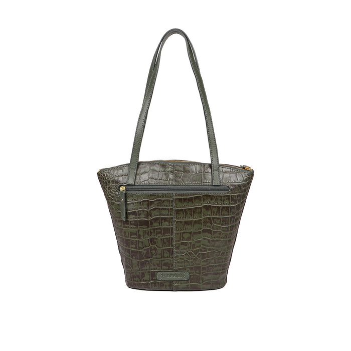 Lima 03 Green Leather Tote Bag
