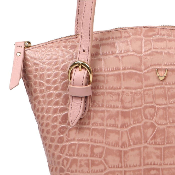 Lima 03 Pink Leather Tote Bag