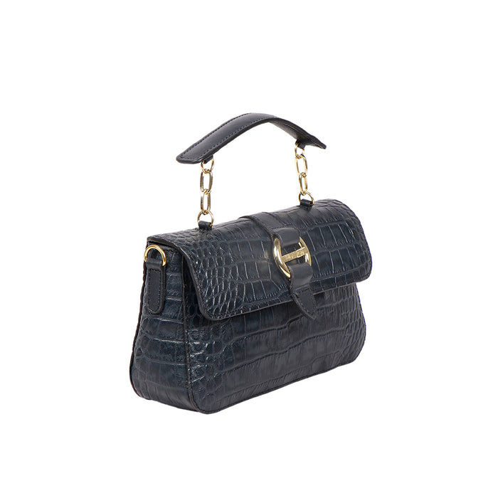 Lima 05 Blue Leather Sling Bag