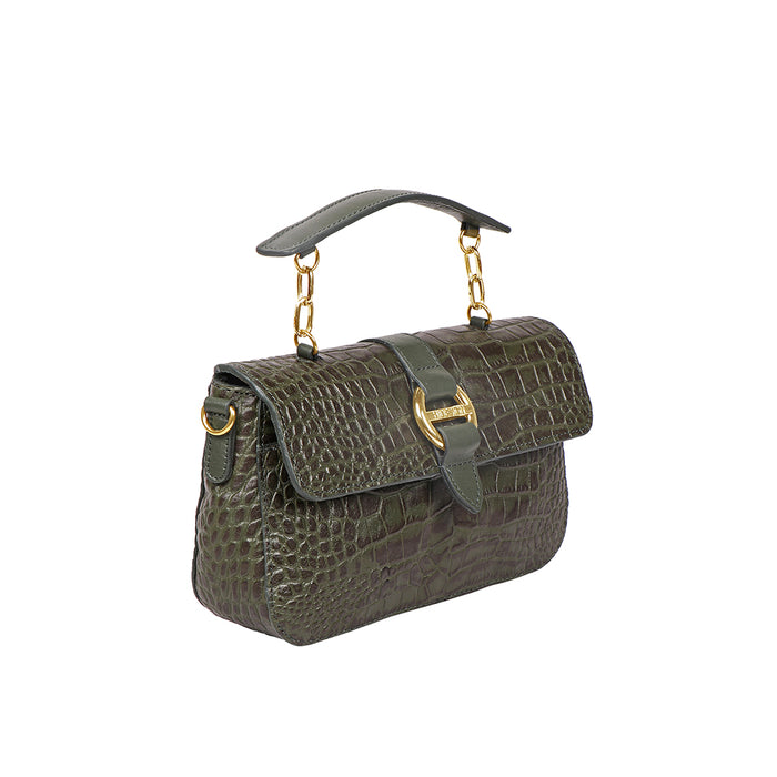 Lima 05 Green Leather Sling Bag