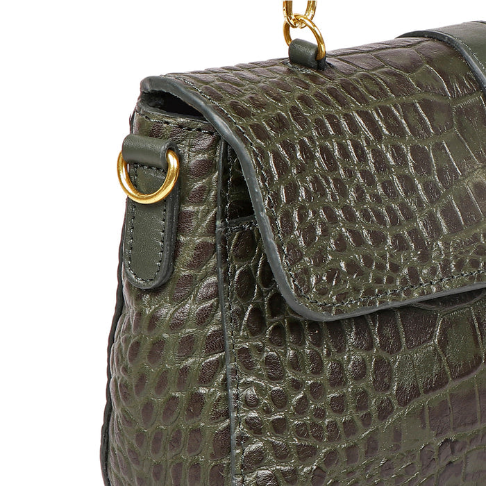 Lima 05 Green Leather Sling Bag