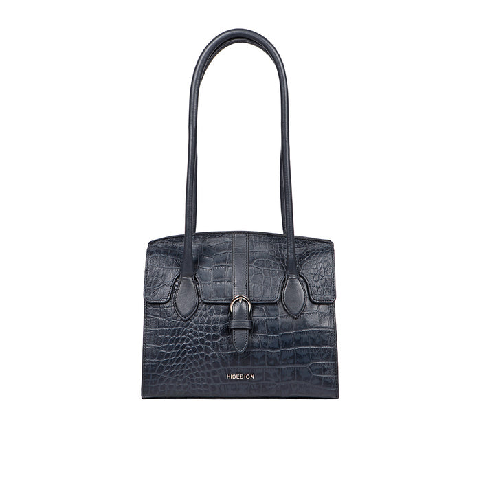 Lima 06 Blue Leather Shoulder Bag
