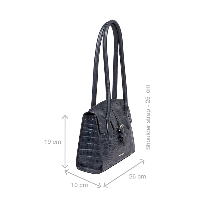Lima 06 Blue Leather Shoulder Bag
