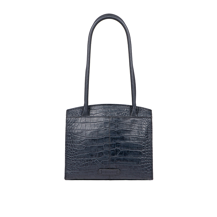 Lima 06 Blue Leather Shoulder Bag