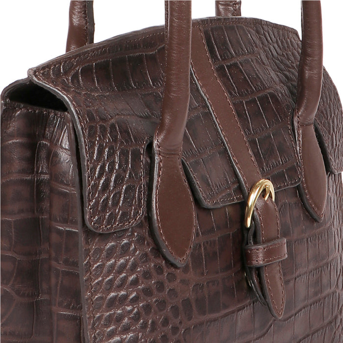 Lima 06 Brown Leather Shoulder Bag