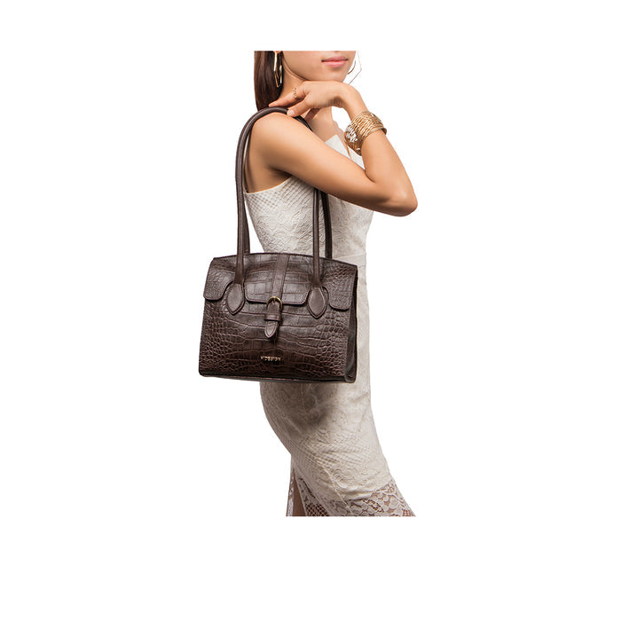 Lima 06 Brown Leather Shoulder Bag