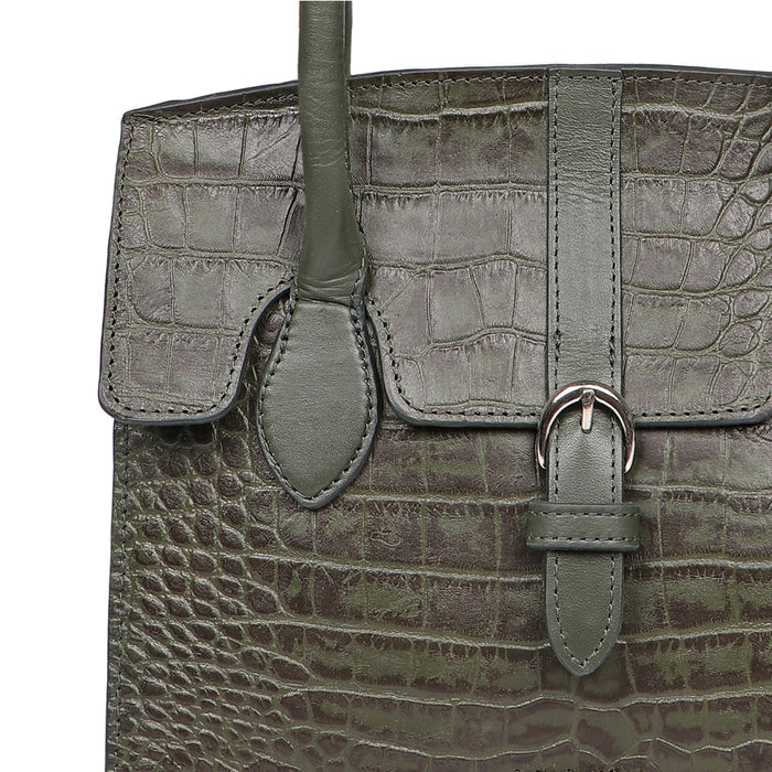 Lima 06 Green Leather Shoulder Bag