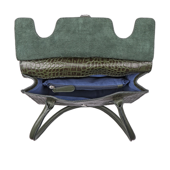 Lima 06 Green Leather Shoulder Bag