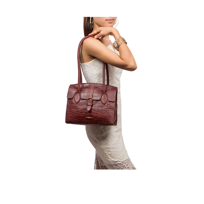 Lima 06 Marsala Leather Shoulder Bag