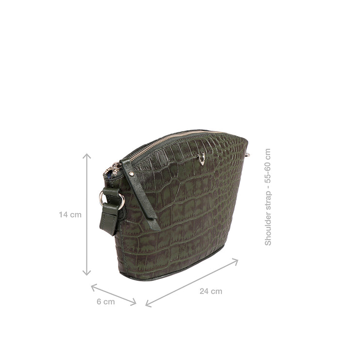 Lima 07 Green Leather Sling Bag