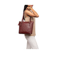 Lima 08 Red Leather Tote Bag