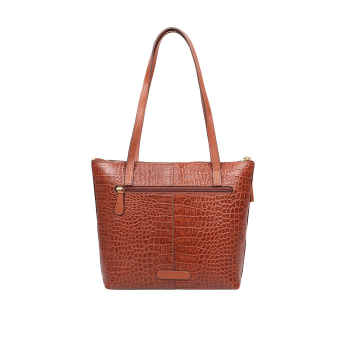 Lima 08 Tan Leather Tote Bag