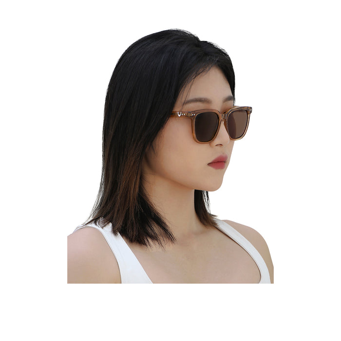 Lisbon Unisex Brown Square Sunglasses