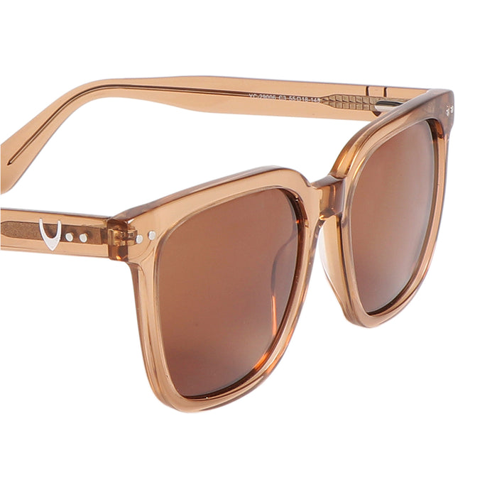 Lisbon Unisex Brown Square Sunglasses