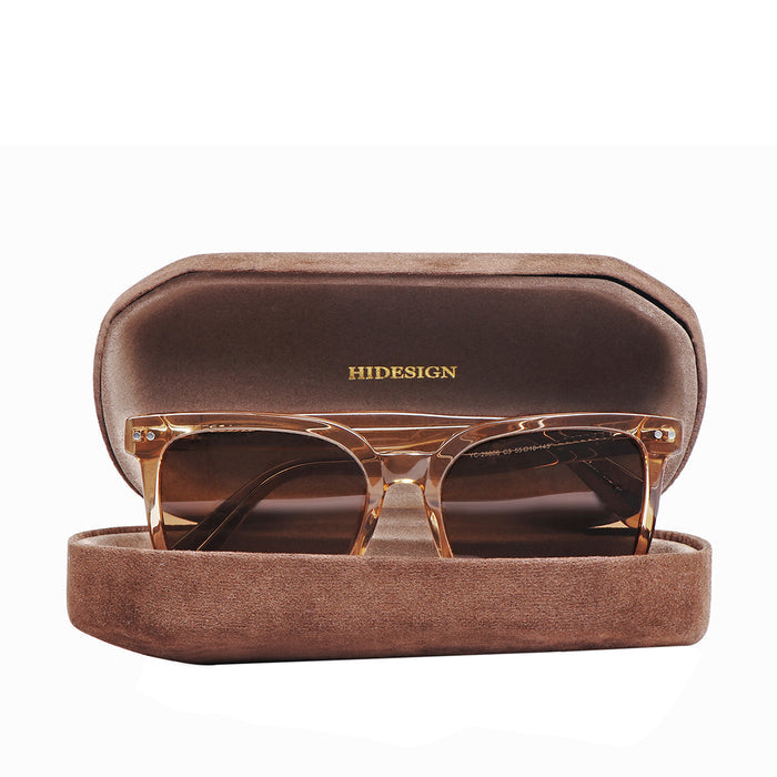 Lisbon Unisex Brown Square Sunglasses
