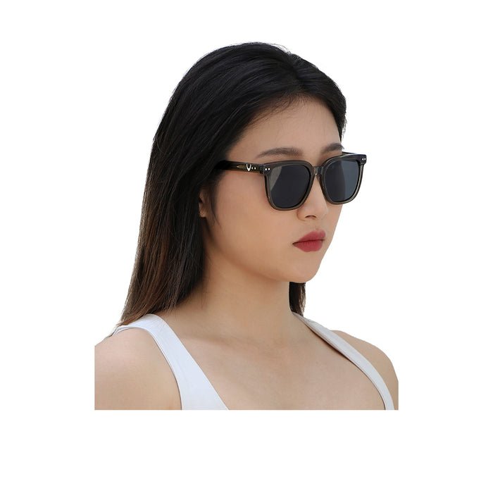 Lisbon Unisex Grey Square Sunglasses