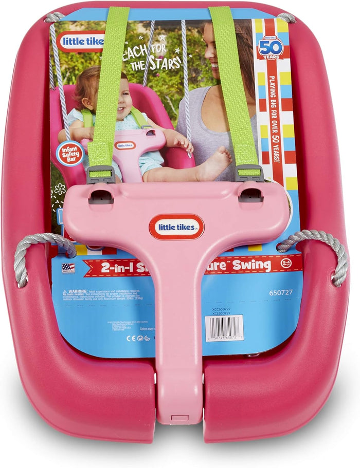 Little Tikes - 2 In 1 Snug & Secure Swing - Magenta