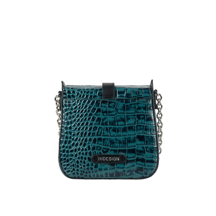 Lizzo Blue Leather Sling Bag