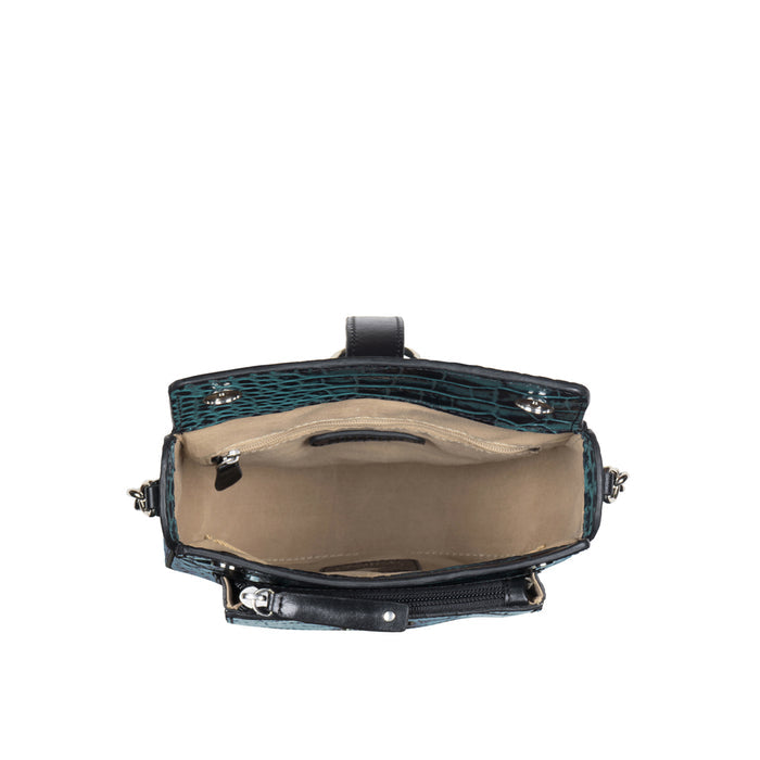 Lizzo Blue Leather Sling Bag