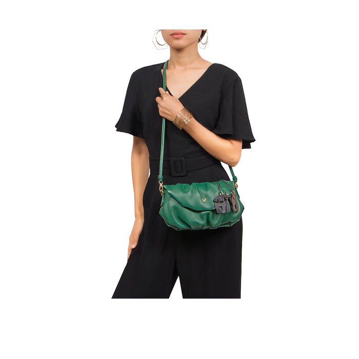 Lola 01 Green Leather Sling Bag