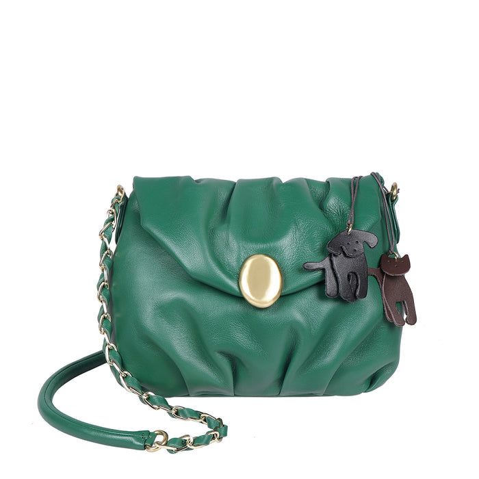 Lola 02 Green Leather Sling Bag