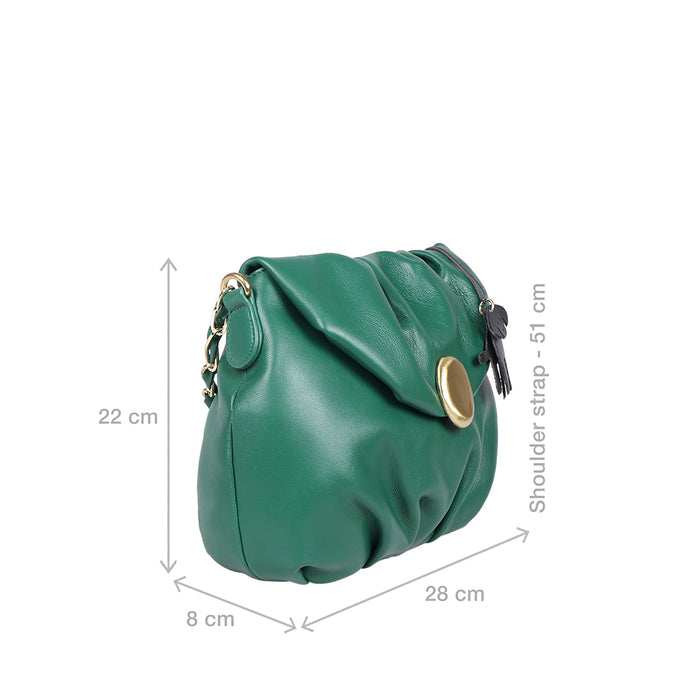 Lola 02 Green Leather Sling Bag