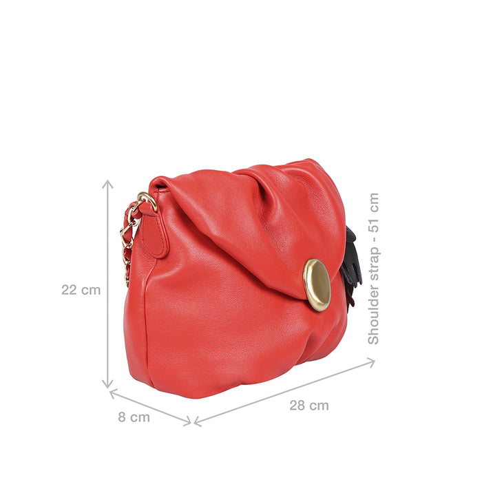 Lola 02 Red Leather Sling Bag