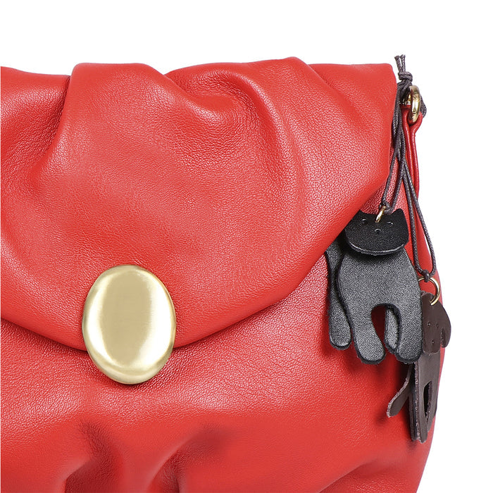 Lola 02 Red Leather Sling Bag