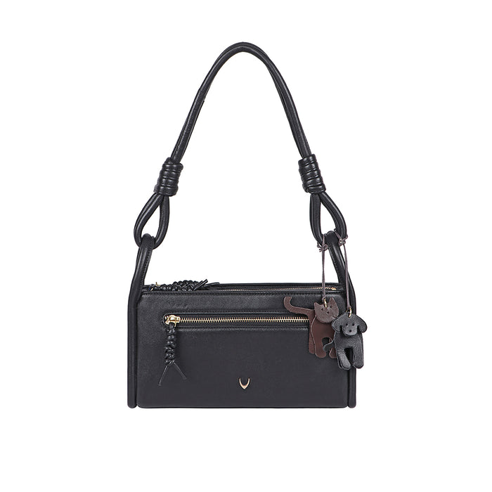 Lola 03 Black Leather Shoulder Bag