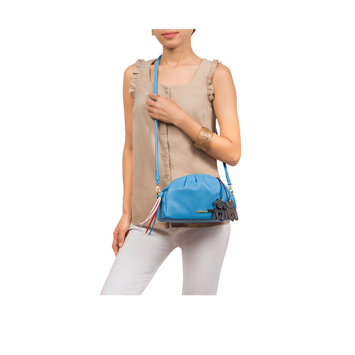 Lola 04 Blue Leather Sling Bag