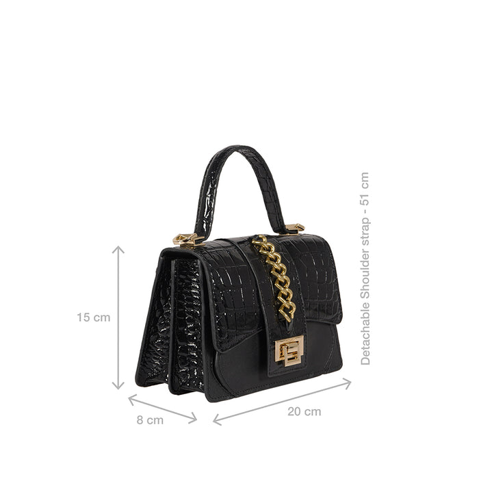 Lolita - 01 Black Leather Sling Bag