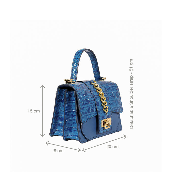 Lolita - 01 Blue Leather Sling Bag