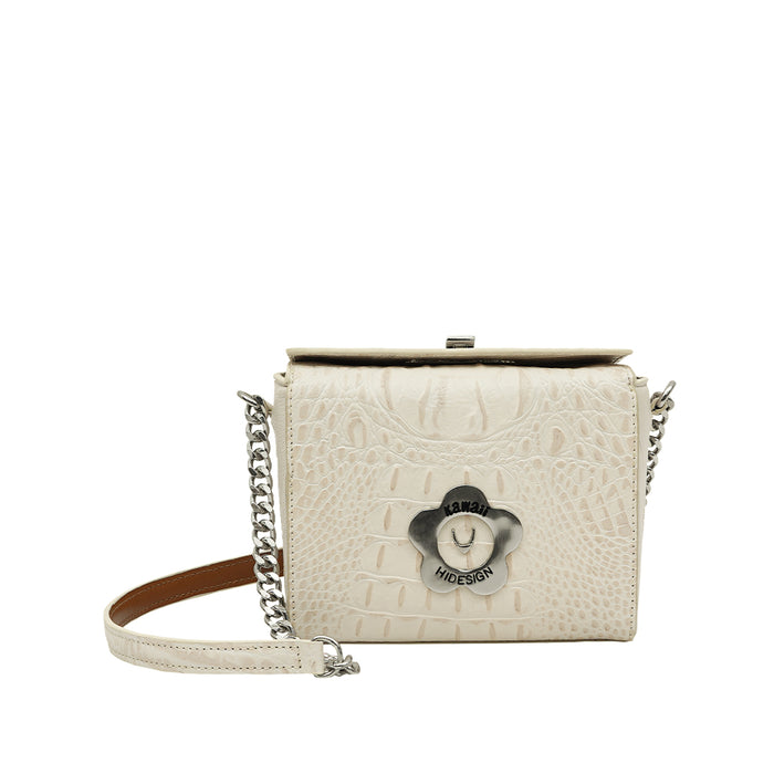 Lolita - 02 White Leather Sling Bag