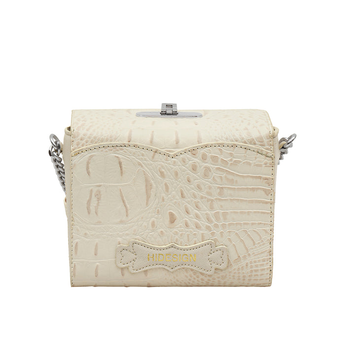 Lolita - 02 White Leather Sling Bag