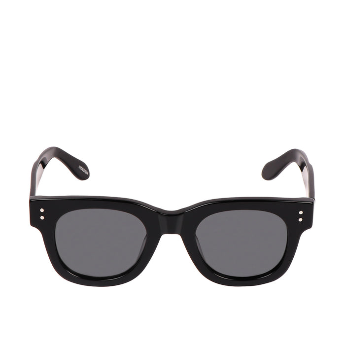 Long Beach Unisex Black Wayfarer Sunglasses