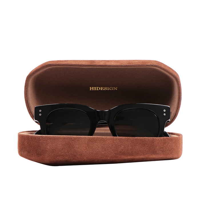 Long Beach Unisex Black Wayfarer Sunglasses
