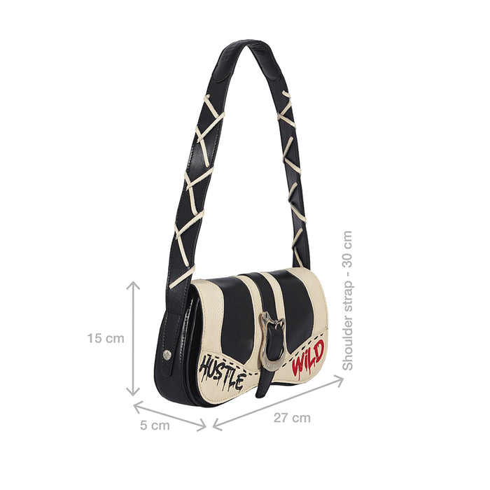 Lou 01 Black Leather Shoulder Bag