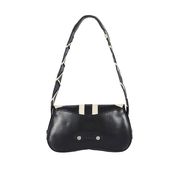 Lou 01 Black Leather Shoulder Bag