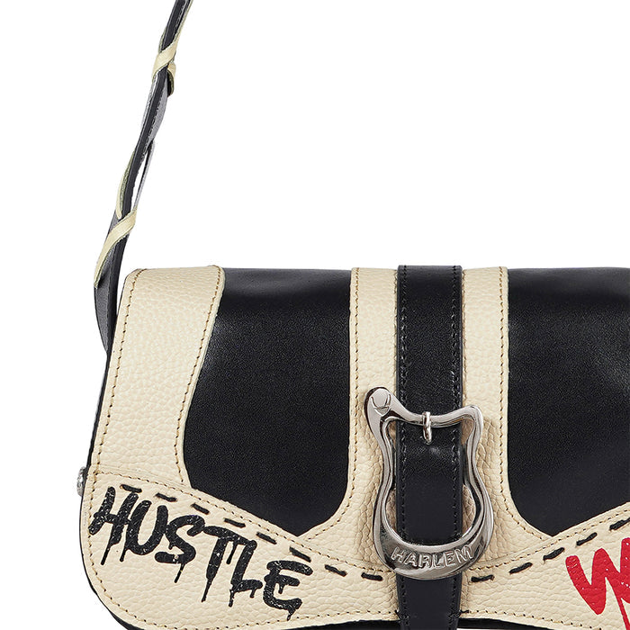 Lou 01 Black Leather Shoulder Bag