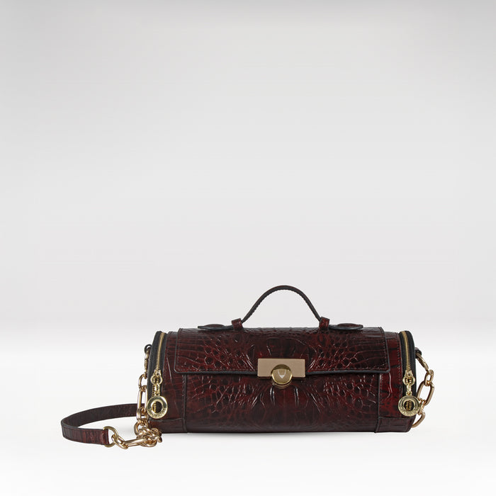 Louvre 01 Red Leather Sling Bag