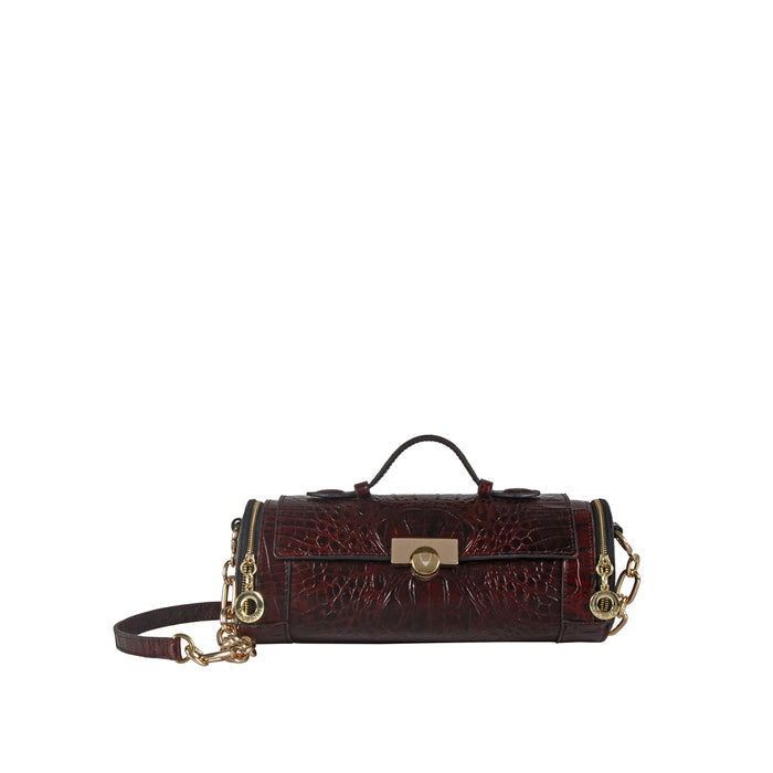 Louvre 01 Red Leather Sling Bag