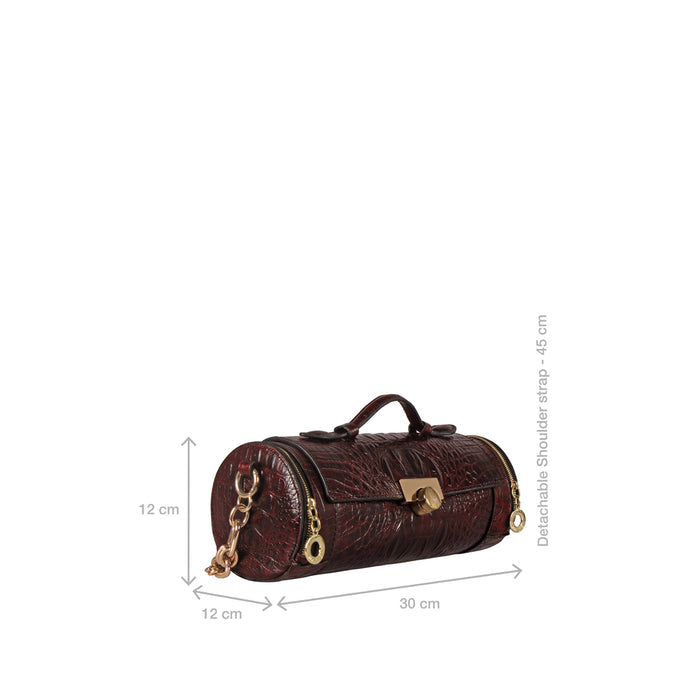 Louvre 01 Red Leather Sling Bag