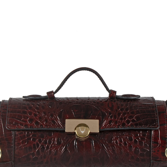 Louvre 01 Red Leather Sling Bag